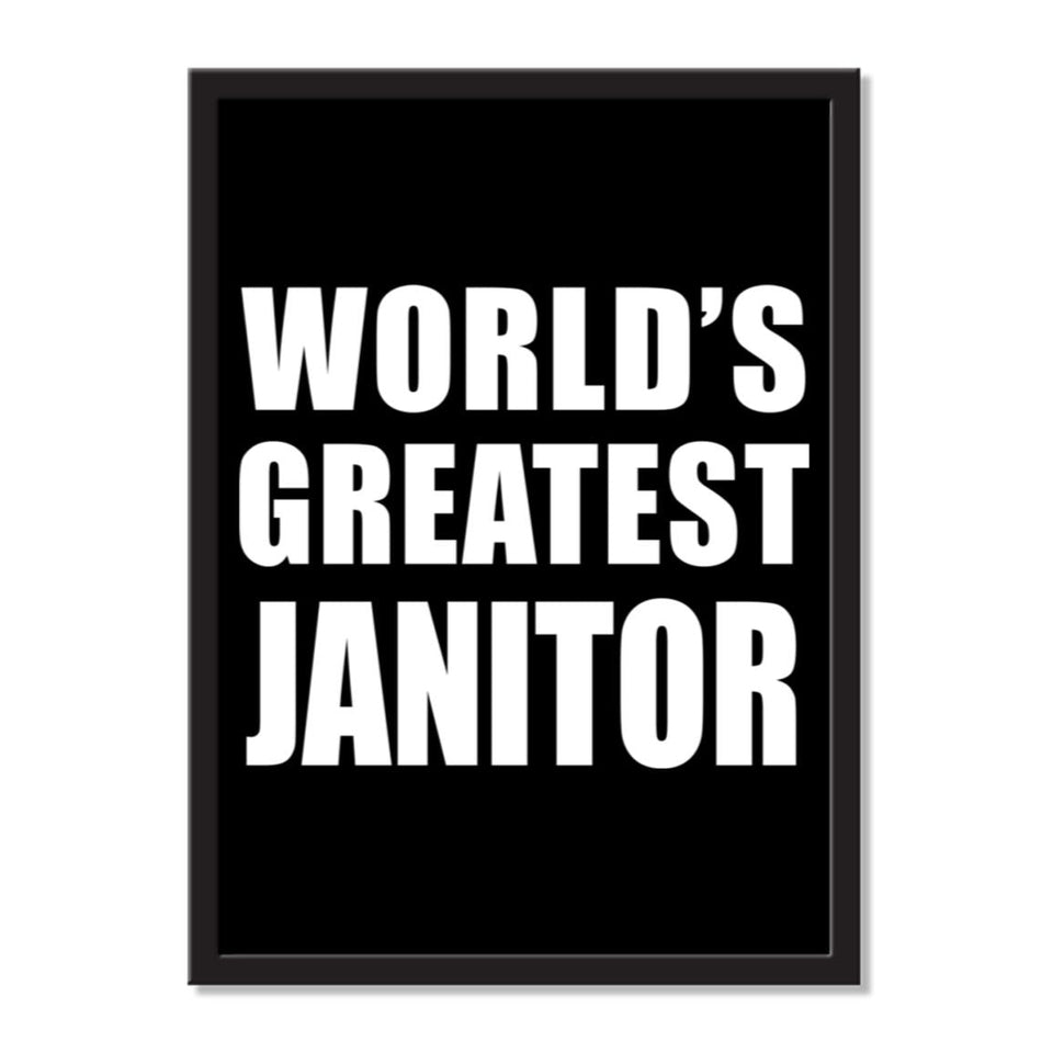 World's Greatest Janitor - Portrait Frame Photo Tile