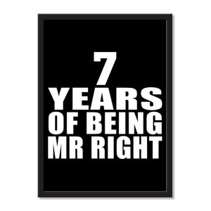 7 Years Of Being Mr Right - Portrait Frame Photo Tile