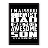 I'm A Proud Chemist Dad Of A Freaking Awesome Son, He Bought Me This - Portrait Frame Photo Tile