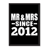 Mr & Mrs Since 2012 - Portrait Frame Photo Tile