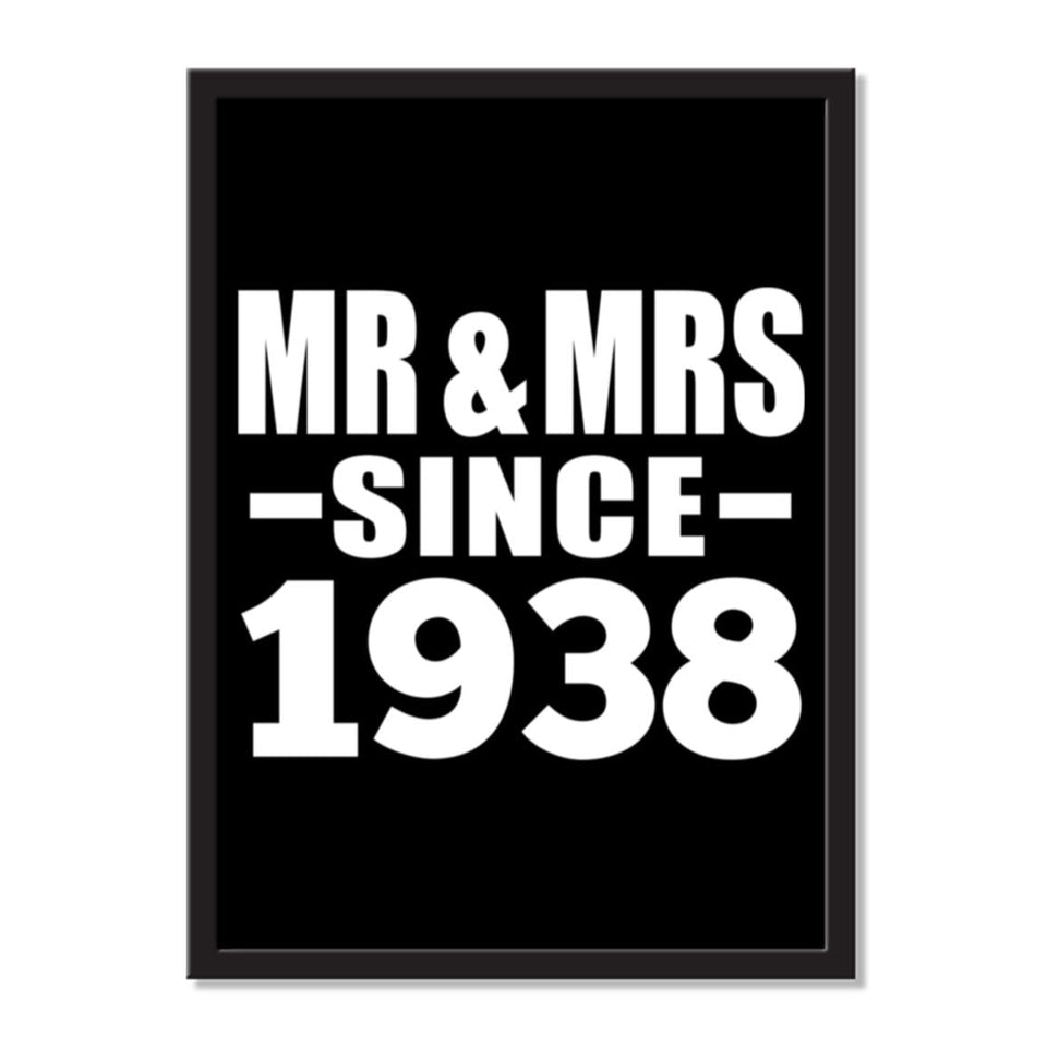 Mr & Mrs Since 1938 - Portrait Frame Photo Tile