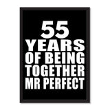 55 Years Of Being Together Mr Perfect - Portrait Frame Photo Tile