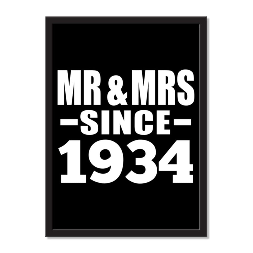 Mr & Mrs Since 1934 - Portrait Frame Photo Tile