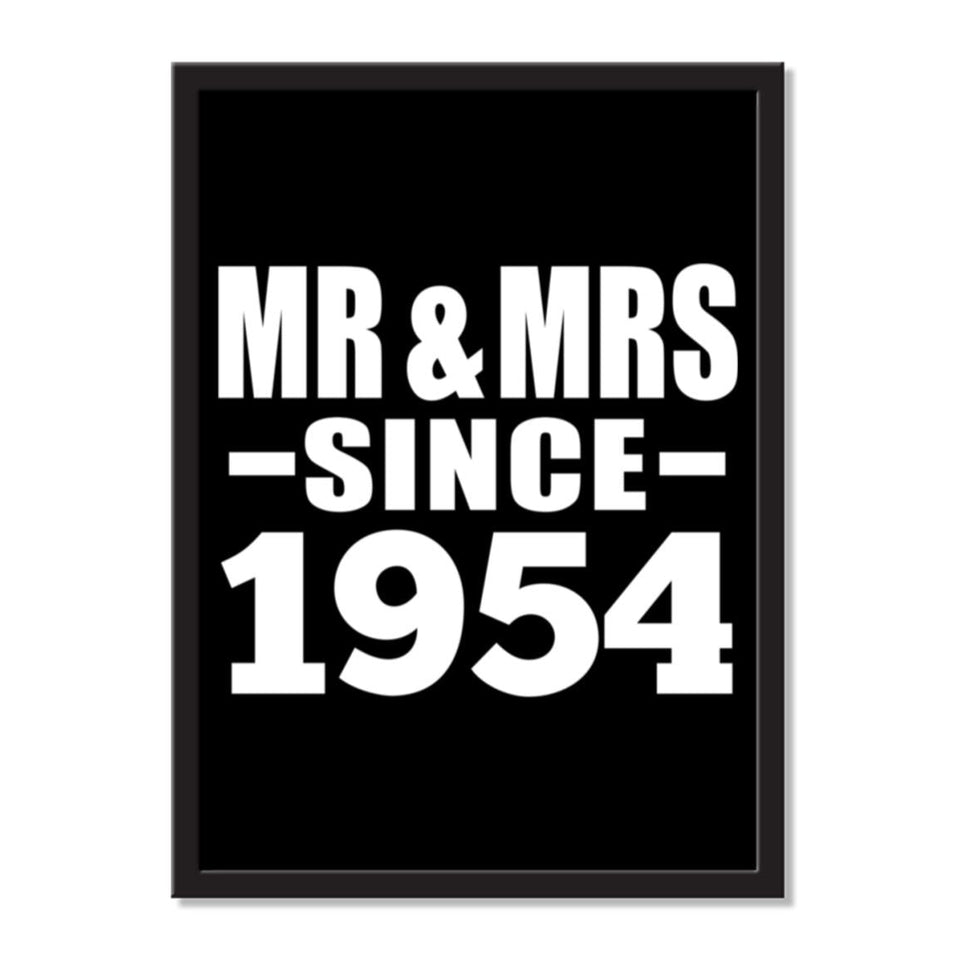 Mr & Mrs Since 1954 - Portrait Frame Photo Tile