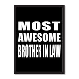 Most Awesome Brother In Law - Portrait Frame Photo Tile