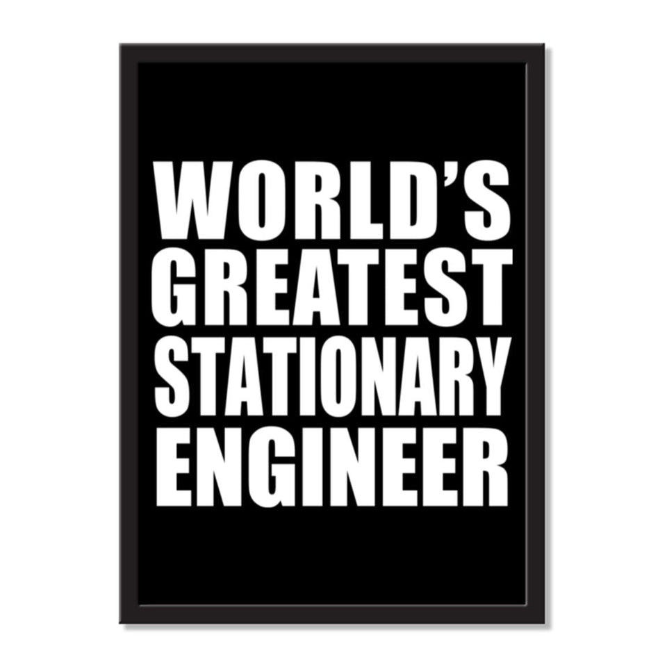 World's Greatest Stationary Engineer - Portrait Frame Photo Tile
