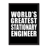 World's Greatest Stationary Engineer - Portrait Frame Photo Tile