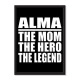 Alma The Mom The Hero The Legend - Portrait Frame Photo Tile