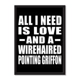 All I Need Is Love And A Wirehaired Pointing Griffon - Portrait Frame Photo Tile