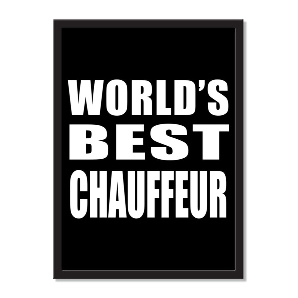World's Best Chauffeur - Portrait Frame Photo Tile