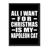 All I Want For Christmas Is My Napoleon Cat - Portrait Frame Photo Tile