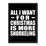 All I Want For Christmas Is More Snorkeling - Portrait Frame Photo Tile