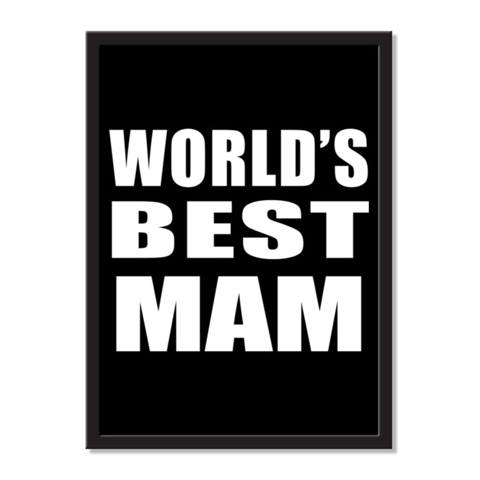 World's Best Mam - Portrait Frame Photo Tile