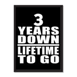 3 Years Down Lifetime To Go - Portrait Frame Photo Tile
