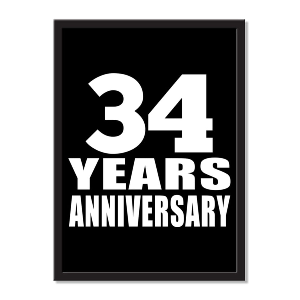 34 Years Anniversary - Portrait Frame Photo Tile