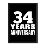 34 Years Anniversary - Portrait Frame Photo Tile