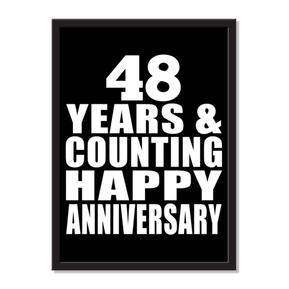 48 Years & Counting Happy Anniversary - Portrait Frame Photo Tile