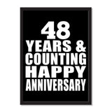 48 Years & Counting Happy Anniversary - Portrait Frame Photo Tile