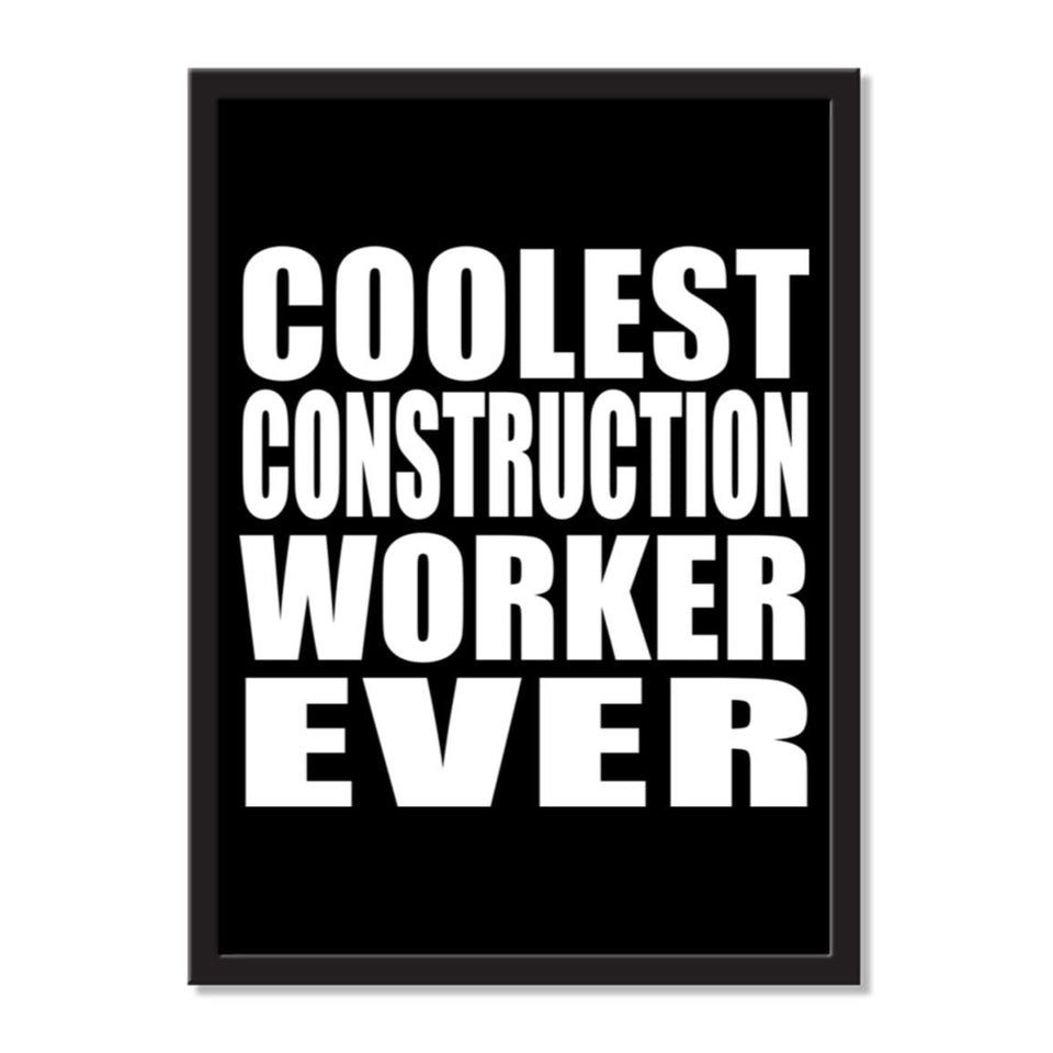 Coolest Construction Worker Ever - Portrait Frame Photo Tile