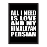 All I Need Is Love And My Himalayan Persian - Portrait Frame Photo Tile