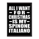 All I Want For Christmas Is My Spinone Italiano - Portrait Frame Photo Tile