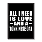 All I Need Is Love And A Tonkinese Cat - Portrait Frame Photo Tile