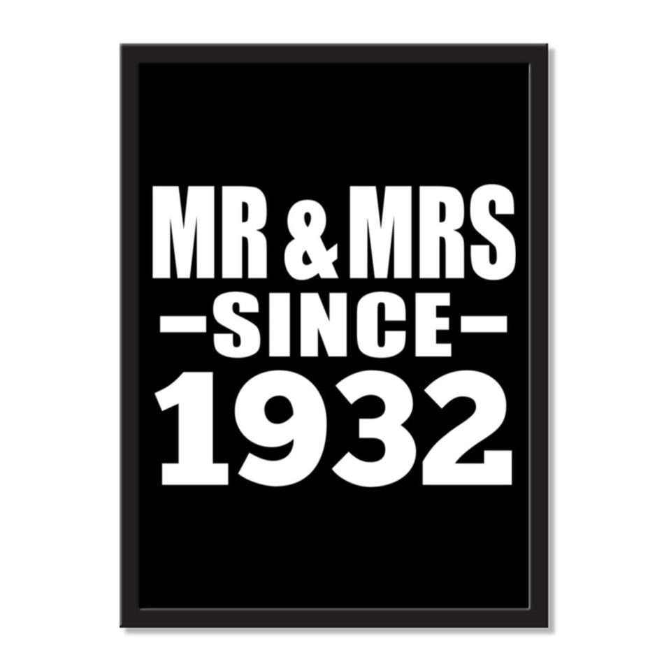 Mr & Mrs Since 1932 - Portrait Frame Photo Tile