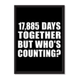 49th Anniversary 17,885 Days Together But Who's Counting - Portrait Frame Photo Tile