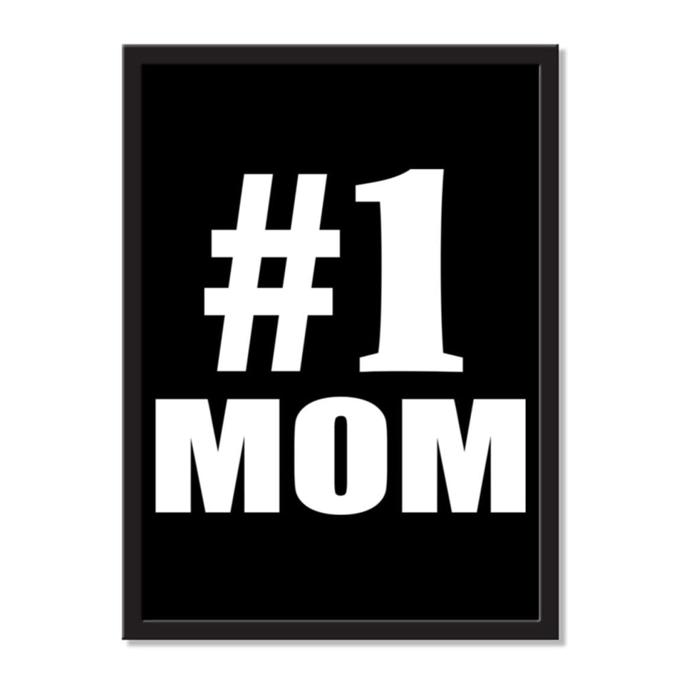 Number One #1 Mom - Portrait Frame Photo Tile