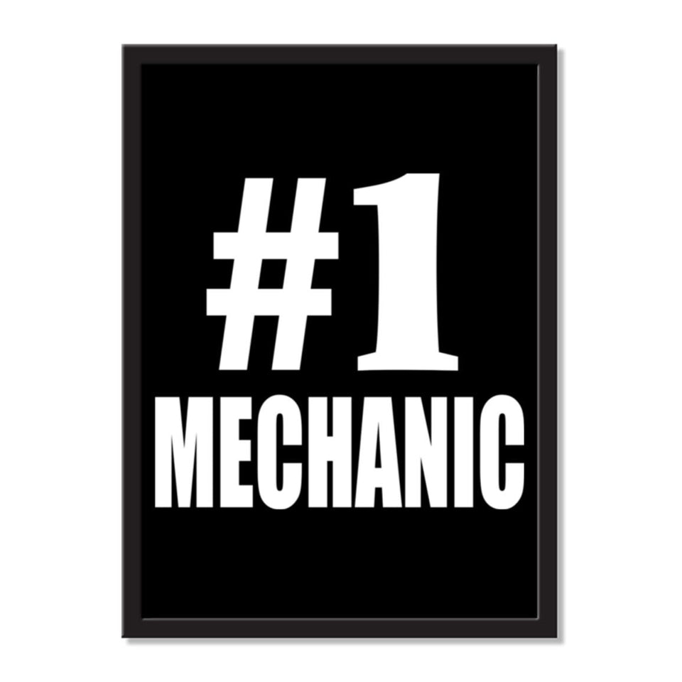 Number One #1 Mechanic - Portrait Frame Photo Tile