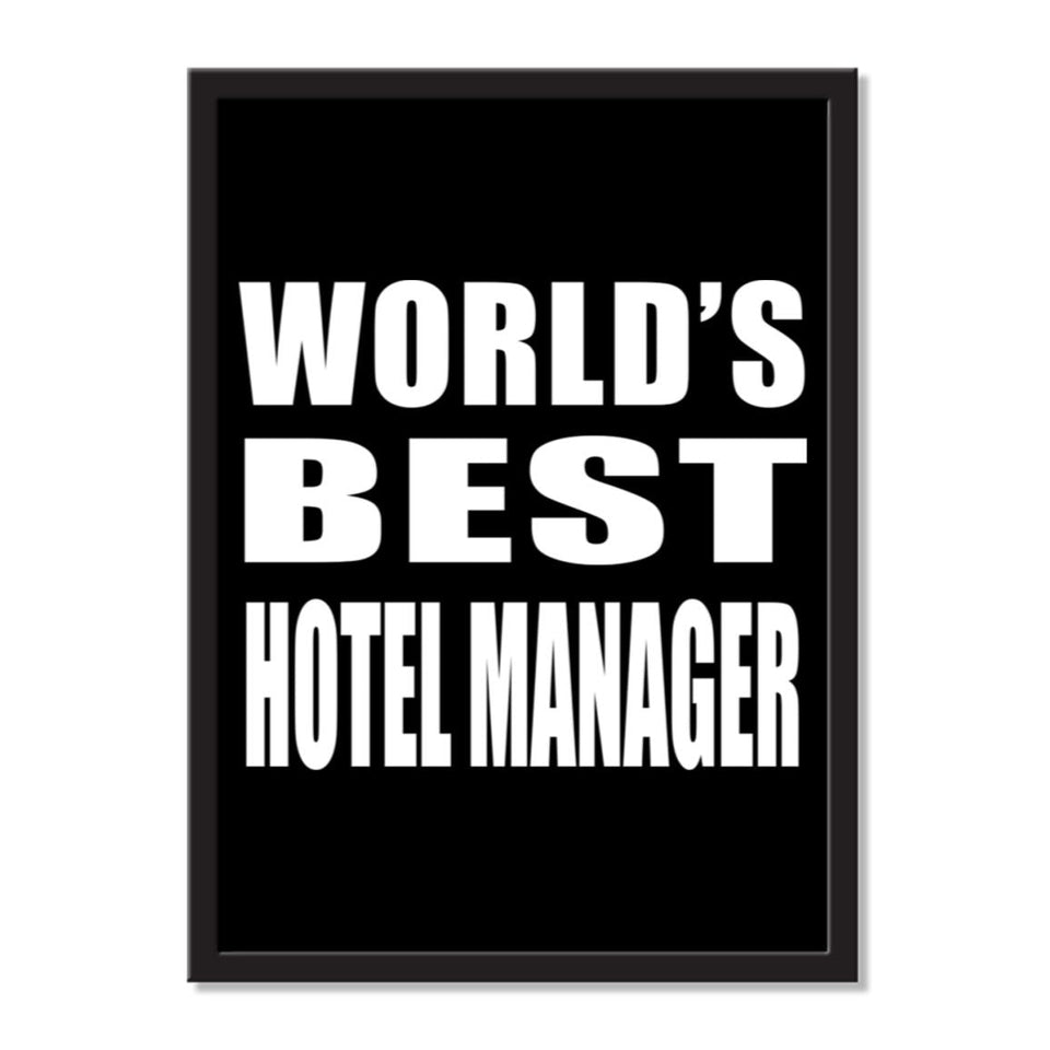 World's Best Hotel Manager - Portrait Frame Photo Tile
