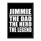 Jimmie The Dad The Hero The Legend - Portrait Frame Photo Tile