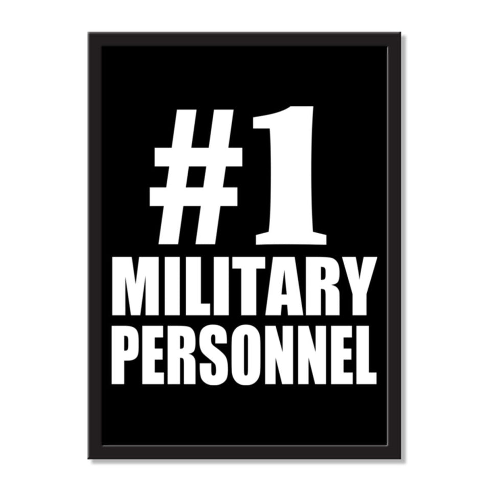 Number One #1 Military Personnel - Portrait Frame Photo Tile