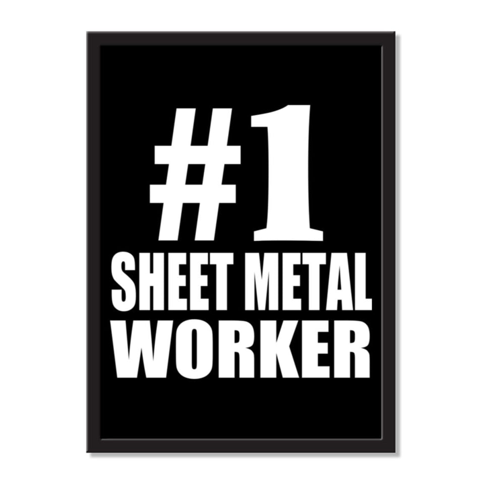 Number One #1 Sheet Metal Worker - Portrait Frame Photo Tile