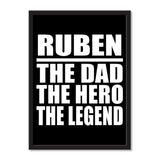 Ruben The Dad The Hero The Legend - Portrait Frame Photo Tile