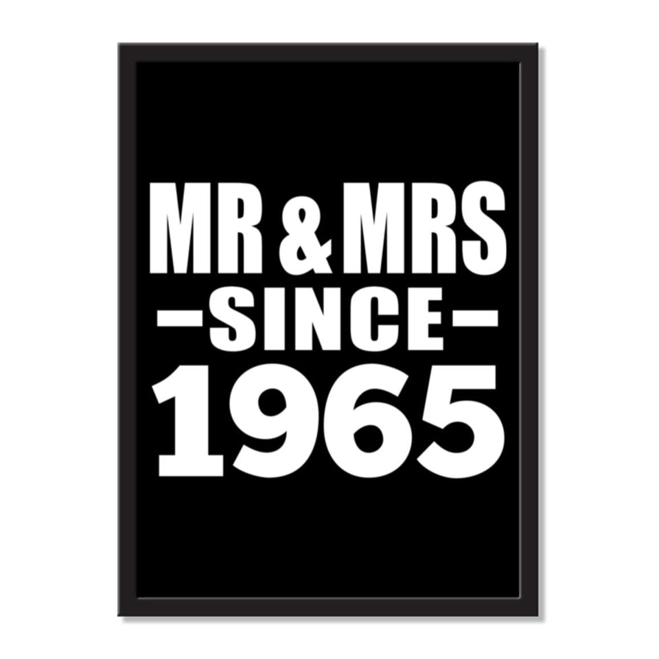 Mr & Mrs Since 1965 - Portrait Frame Photo Tile
