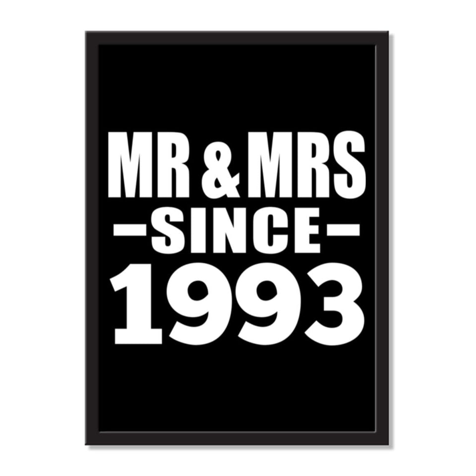 Mr & Mrs Since 1993 - Portrait Frame Photo Tile