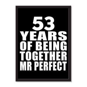 53 Years Of Being Together Mr Perfect - Portrait Frame Photo Tile