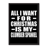 All I Want For Christmas Is My Clumber Spaniel - Portrait Frame Photo Tile