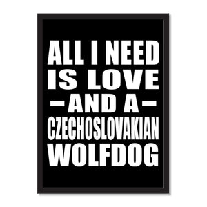 All I Need Is Love And A Czechoslovakian Wolfdog - Portrait Frame Photo Tile