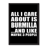 All I Care About Is Burmilla And Like Maybe 3 People - Portrait Frame Photo Tile