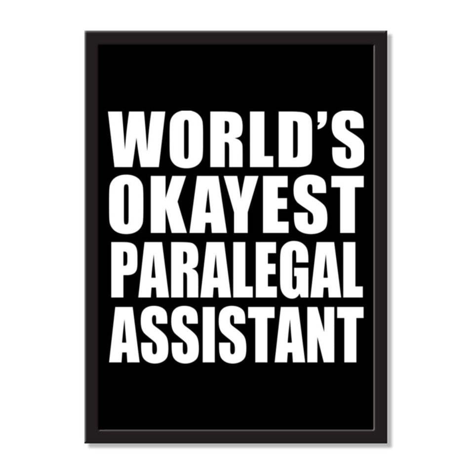 World's Okayest Paralegal Assistant - Portrait Frame Photo Tile