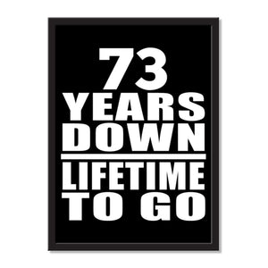 73 Years Down Lifetime To Go - Portrait Frame Photo Tile
