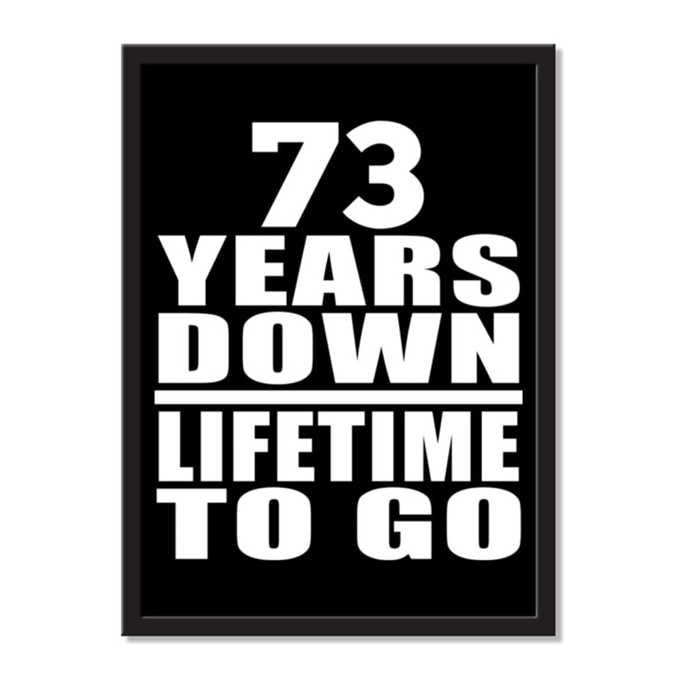 73 Years Down Lifetime To Go - Portrait Frame Photo Tile