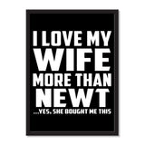 I Love My Wife More Than Newt ...Yes, She Bought Me This - Portrait Frame Photo Tile