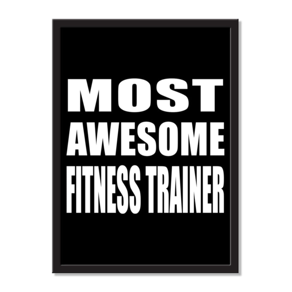 Most Awesome Fitness Trainer - Portrait Frame Photo Tile