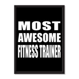 Most Awesome Fitness Trainer - Portrait Frame Photo Tile