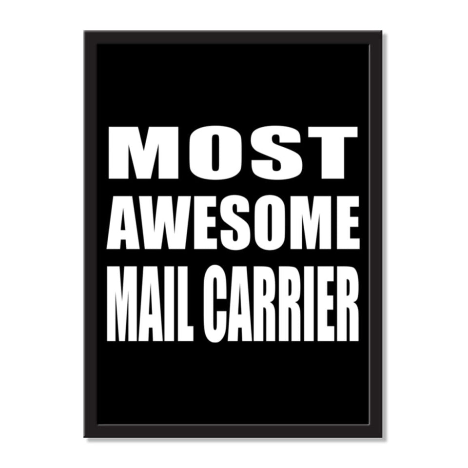 Most Awesome Mail Carrier - Portrait Frame Photo Tile