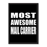 Most Awesome Mail Carrier - Portrait Frame Photo Tile
