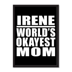 Irene World's Okayest Mom - Portrait Frame Photo Tile